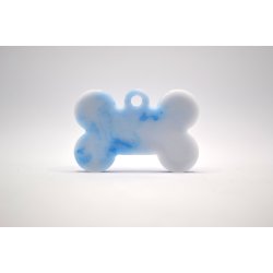 Hundetegn, lille kdben, bl og hvid