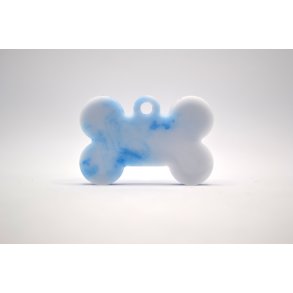 Hundetegn, lille kdben, bl og hvid