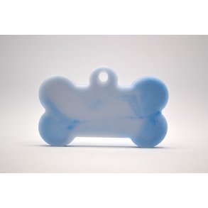 Hundetegn, stort kdben, bl og hvid