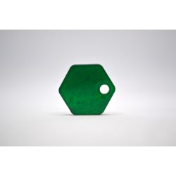 Hundetegn, lille hexagon, glas grn