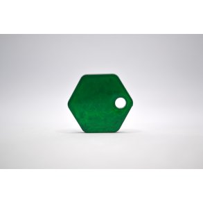 Hundetegn, lille hexagon, glas grn