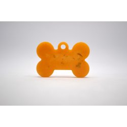 Hundetegn, lille kdben, gul med bladguld