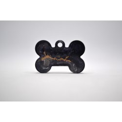 Hundetegn, lille kdben, sort, slv og guld