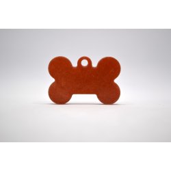 Hundetegn, lille kdben, brun orange med bobler 