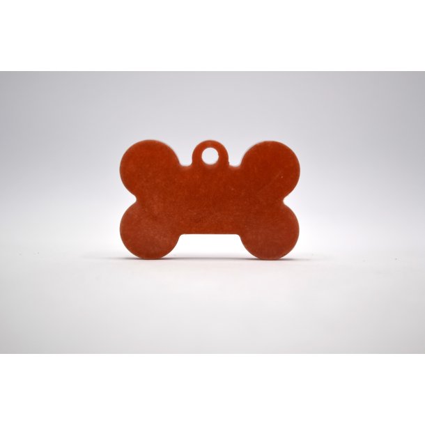 Hundetegn, lille kdben, brun orange med bobler 