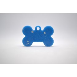 Hundetegn, lille kdben, bl med hvid