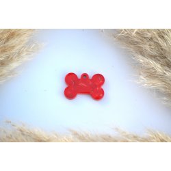 Hundetegn, lille kdben, rd med slv og hvid