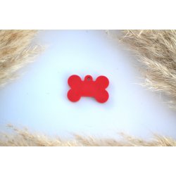 Hundetegn, lille kdben, rd med slv og hvid