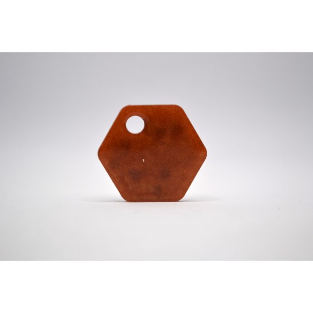 Hundetegn, lille hexagon, guld med glitter