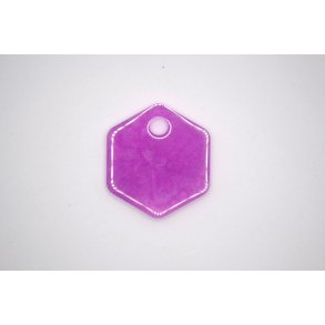 Hundetegn, lille hexagon, lys lilla og hvid