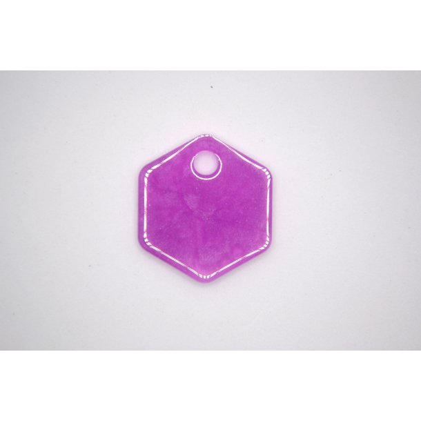 Hundetegn, lille hexagon, lys lilla og hvid