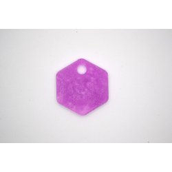 Hundetegn, lille hexagon, lys lilla og hvid