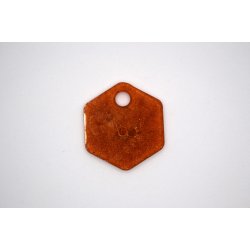 Hundetegn, lille hexagon, guld glimmer