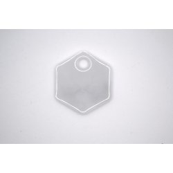 Hundetegn, lille hexagon, marmor med shimmer