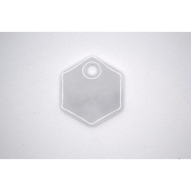 Hundetegn, lille hexagon, marmor med shimmer