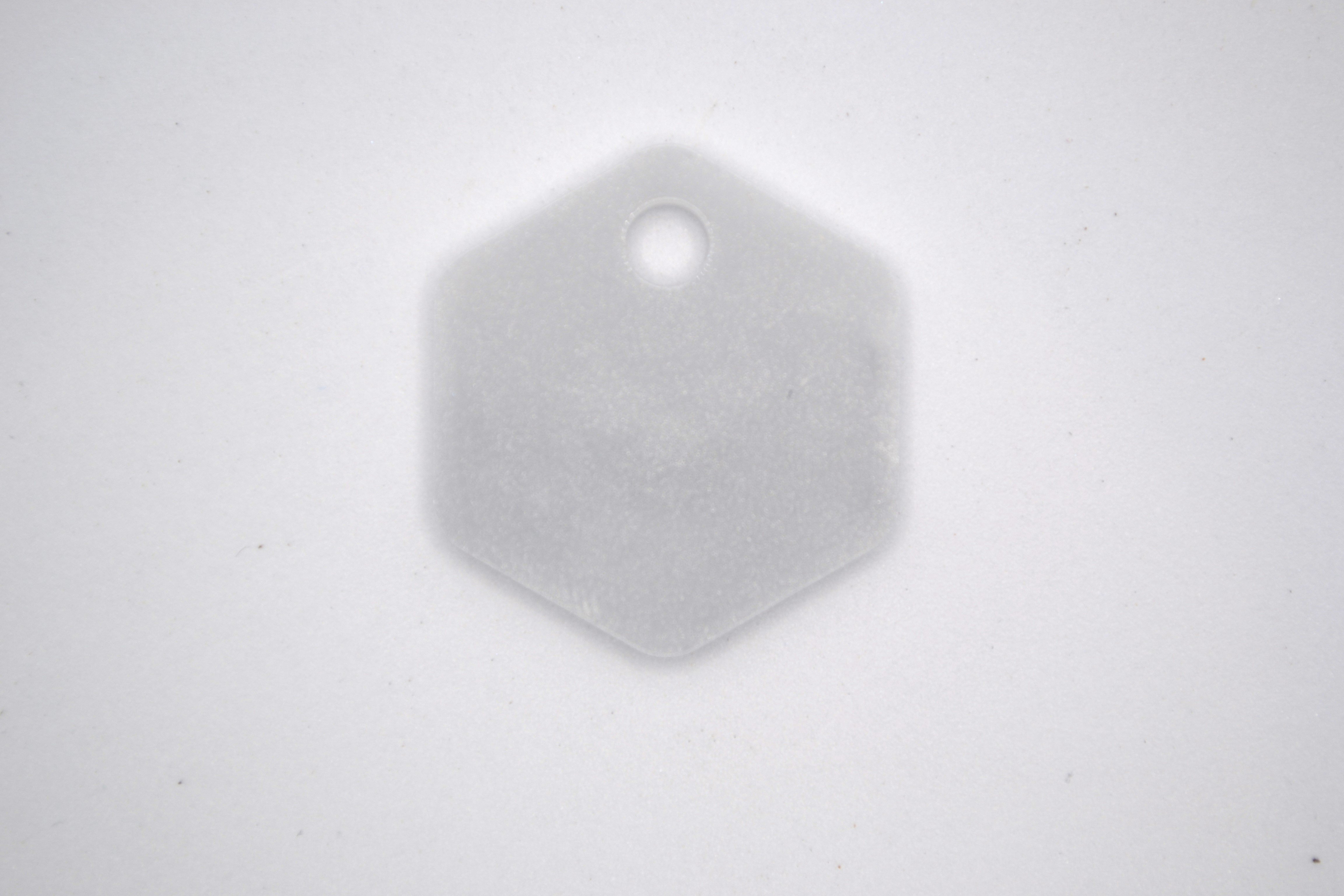 Hundetegn, lille hexagon, marmor med shimmer