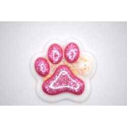 Nglering, pote, pink med hvid og bladguld