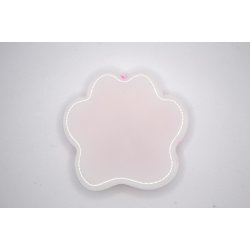 Nglering, pote, hvid med pink og glitter