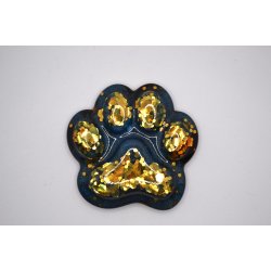 Nglering, pote, turkis med guld glitter