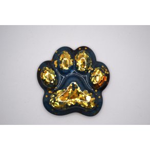 Nglering, pote, turkis med guld glitter