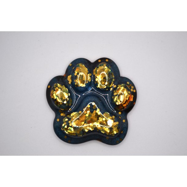 Nglering, pote, turkis med guld glitter