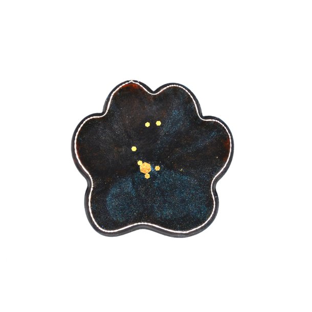 Nglering, pote, turkis med guld glitter