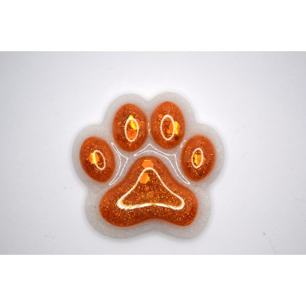 Nglering, pote, hvid med guld glitter