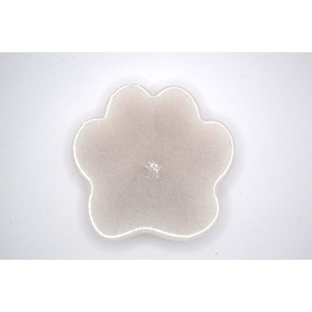 Nglering, pote, hvid med guld glitter