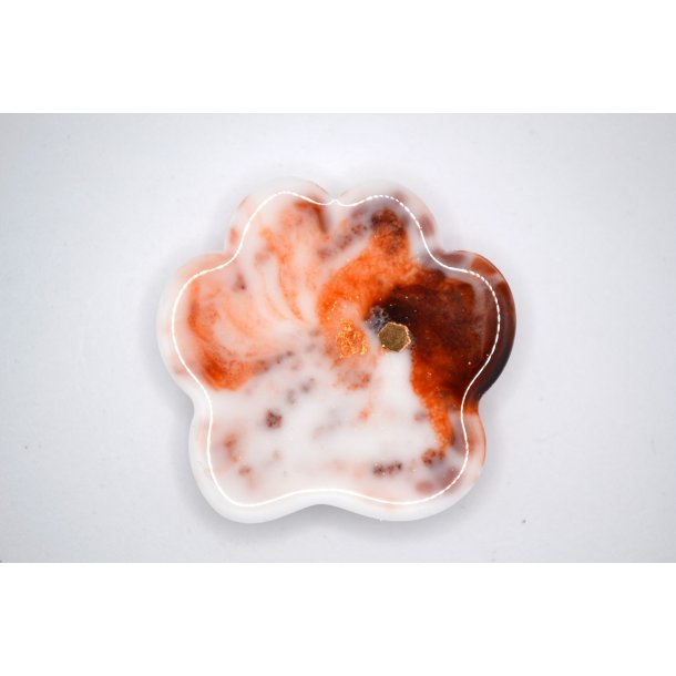 Nglering, pote, brun og hvid med glitter