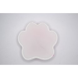 Nglering, pote, hvid med pink glitter