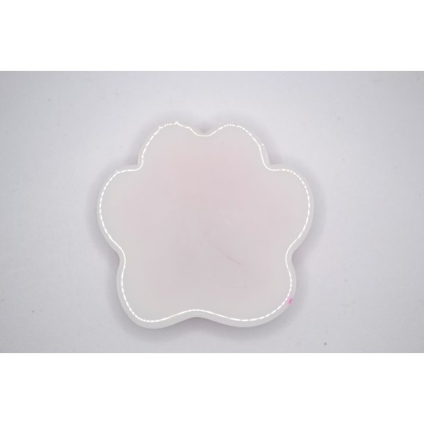 Nglering, pote, hvid med pink glitter