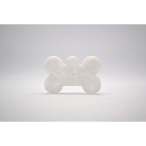 Hundetegn, lille kdben, hvid marmor