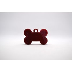 Hundetegn, lille kdben, bordeaux og hvid