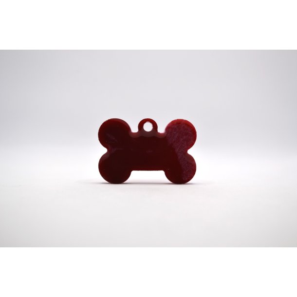 Hundetegn, lille kdben, bordeaux og hvid