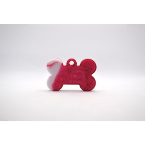 Hundetegn, lille kdben, bordeaux og hvid