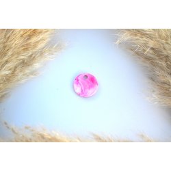 Hundetegn, lille rund, lyserd og hvid