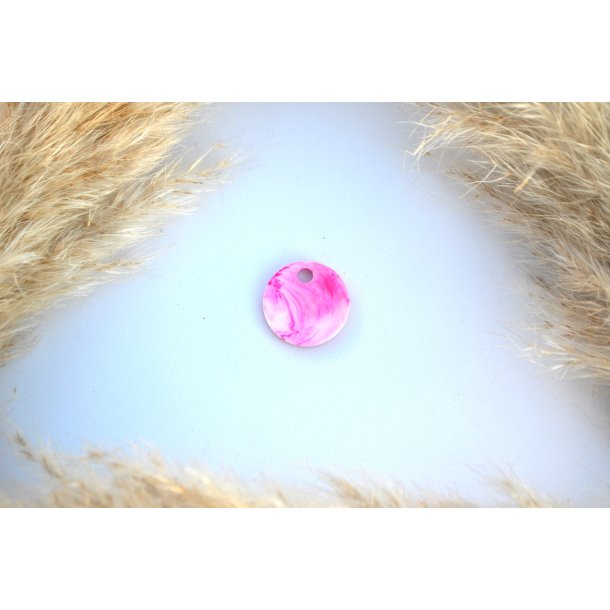 Hundetegn, lille rund, lyserd og hvid