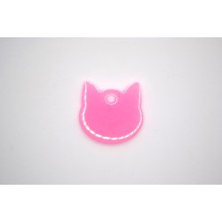 Hundetegn, lille katte hoved, lyserd shimmer