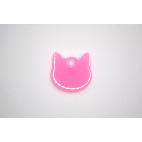 Hundetegn, lille katte hoved, lyserd shimmer