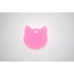 Hundetegn, lille katte hoved, lyserd shimmer