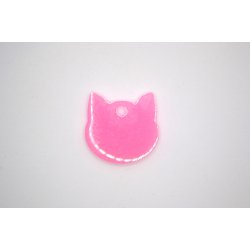 Hundetegn, lille katte hoved, lyserd shimmer