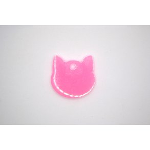 Hundetegn, lille katte hoved, lyserd shimmer