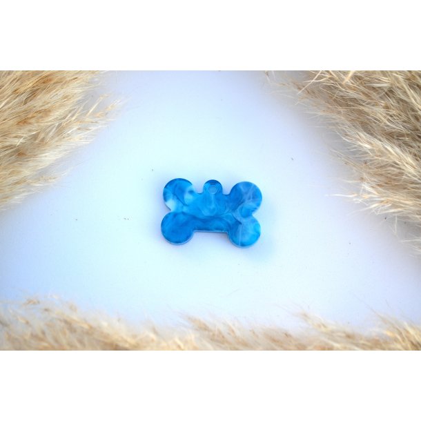 Hundetegn, lille kdben, bl og hvid