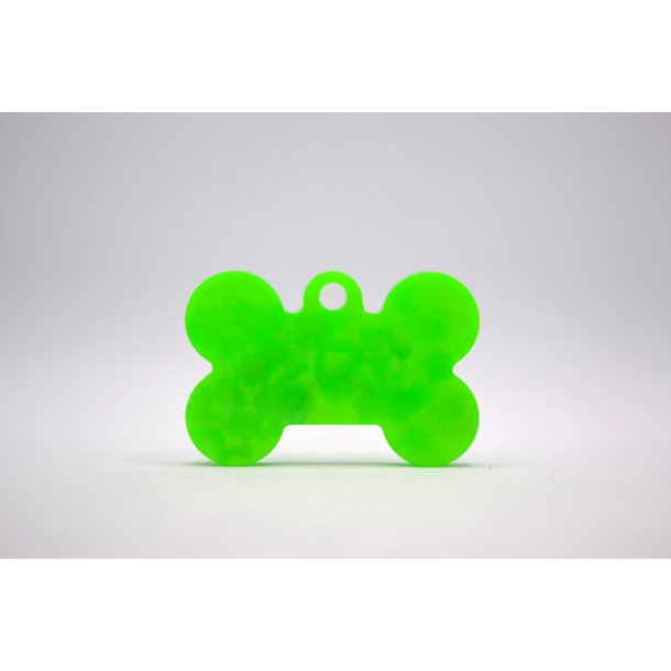 Hundetegn, lille kdben, neon grn med charms