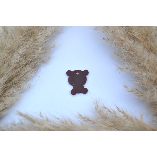 Hundetegn, lille bjrn, caramel med guld glitter