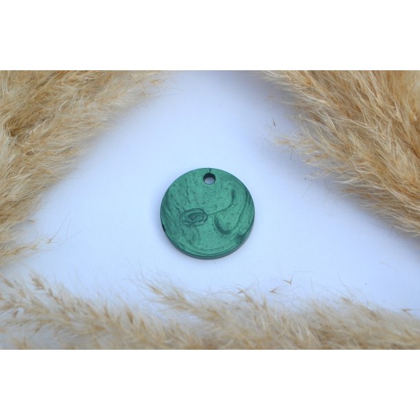 Hundetegn, stor rund, mrkegrn shimmer