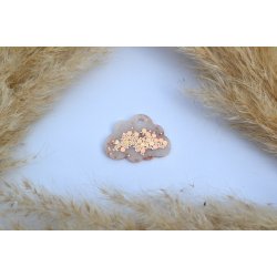 Hundetegn, stor sky, perlemor og guld glitter