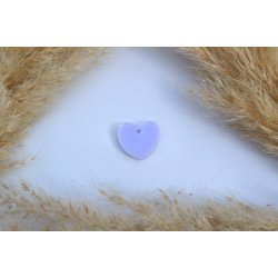 Hundetegn, lille hjerte, lys lilla med lidt holografisk glitter