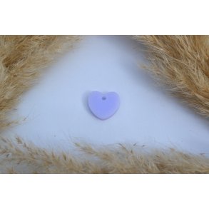Hundetegn, lille hjerte, lys lilla med lidt holografisk glitter