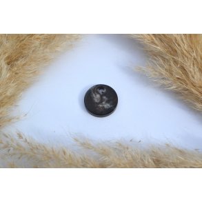 Hundetegn, mellem rund, brun med shimmer